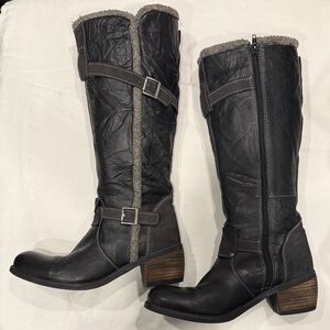 Artica Leather Winter Boots Size 41 – Shearling Trim